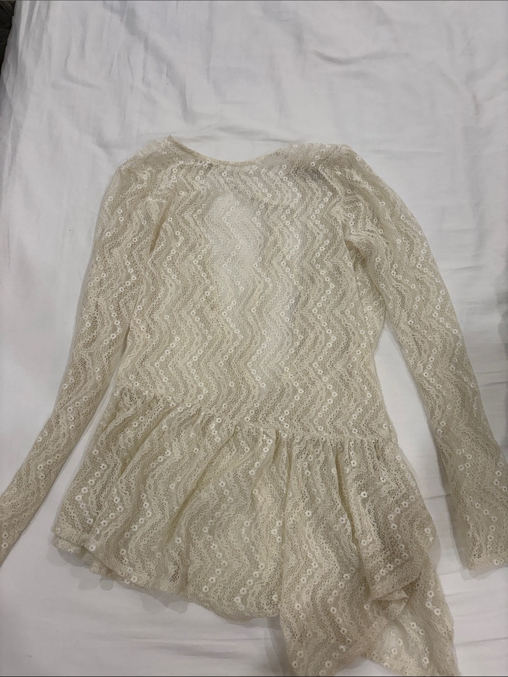Topshop Cream Lace Sleeveless Halter Top